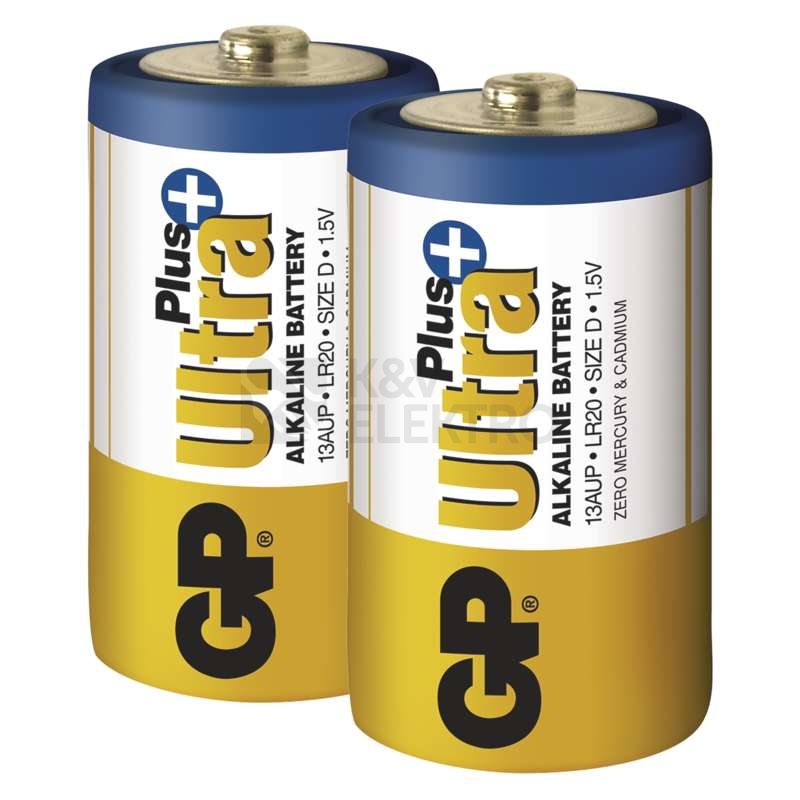 Obrázek produktu Baterie D GP LR20 Ultra Plus alkalické (blistr 2ks) 3