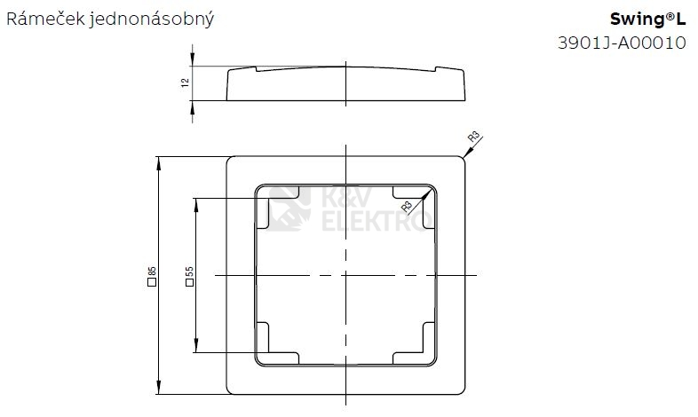 Obrázek produktu ABB Swing L rámeček cihlová 3901J-A00010 R3 1