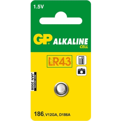  Baterie GP 186 knoflíková LR43