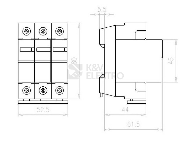 Obrázek produktu Svodič přepětí EATON SPCT2-280/3 167595 1