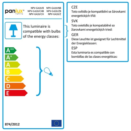 Bodové nábytkové svítidlo Panlux NPV-G420/B 12V G4 bílý