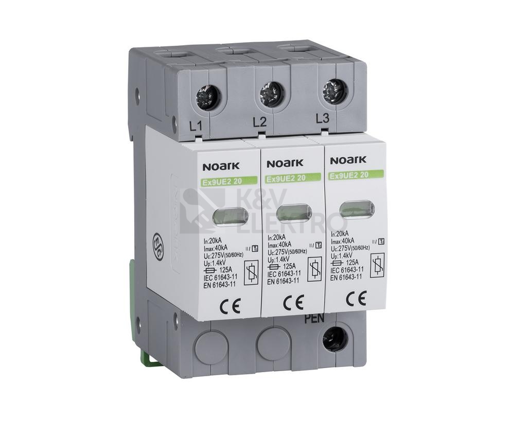 Obrázek produktu Svodič přepětí NOARK Ex9UE2 20 3P 275 C 103353 0