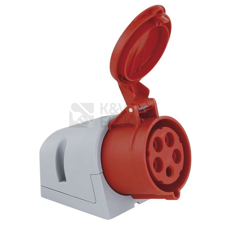 Obrázek produktu Zásuvka nástěnná PCE 125-6TT 32A/5P/400V IP44 1