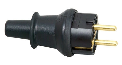 Obrázek produktu Vidlice gumová rovná IP44 Kopp 1730.1600.8 230V/16A černá 0