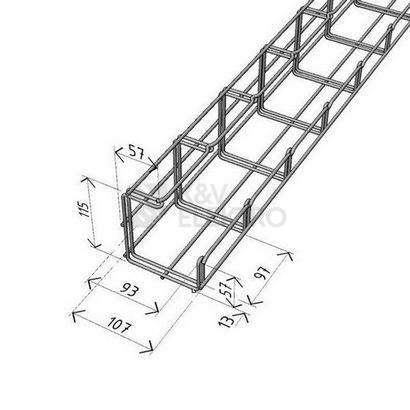 Obrázek produktu Kabelový žlab Arkys Merkur 2 100x100mm G GZ 2m ARK-211320 1