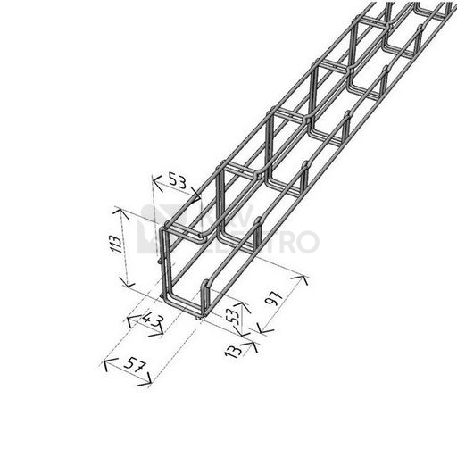 Obrázek produktu Kabelový žlab Arkys Merkur 2 50x100mm G GZ 2m ARK-211310 1