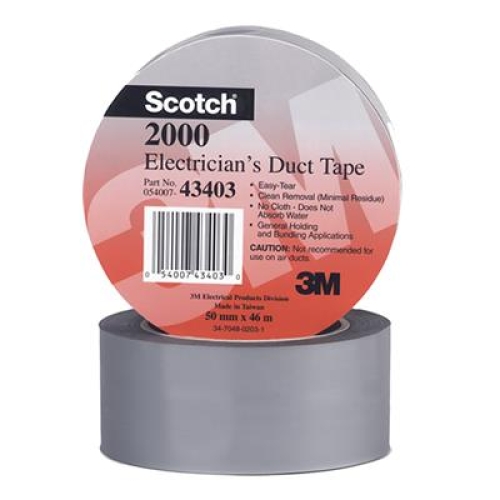 Levně Lepící páska Duct Tape 3M SCOTCH 2000 šedá 50mm x 46m