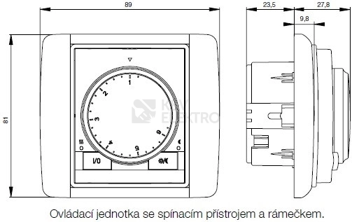 Obrázek produktu ABB Element termostat bílá/ledová šedá 3292E-A10101 04 2