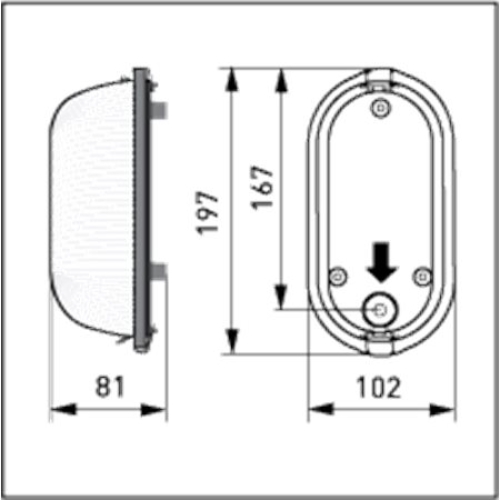Saunové svítidlo Ensto AVH15 1×30-60W E14 IP44 teplota max 125°C