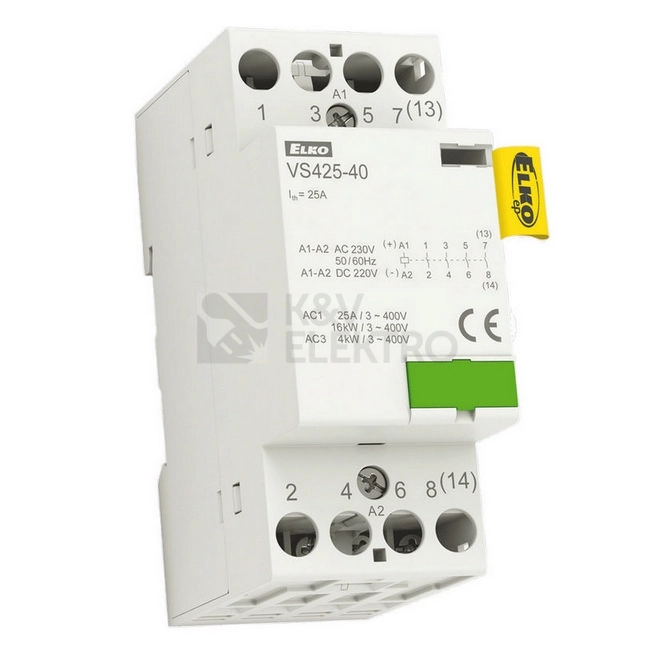 Obrázek produktu Instalační stykač 4x25A ELKO EP VS425-31 24V AC/DC 209970700038 0