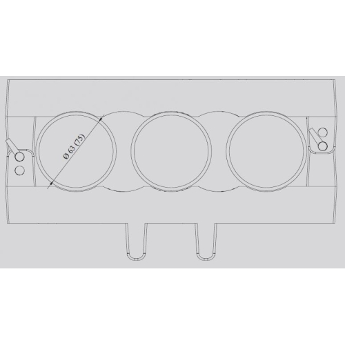 Držák kabelových trubek na sloup DCK UNI 1-3