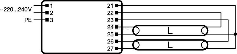 Obrázek produktu Elektronický předřadník OSRAM QTI 2X28/54/35/49/220-240GII 3