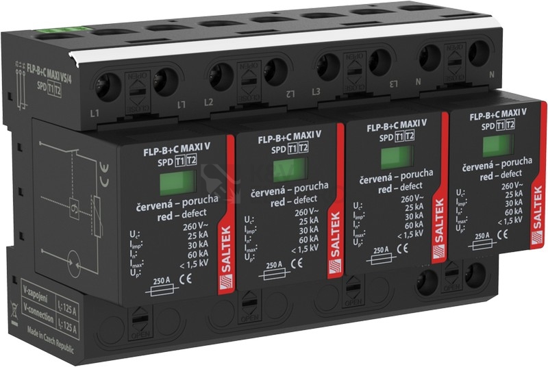 Obrázek produktu Svodič přepětí FLP-B+C MAXI VS/4 (TN-S) 0