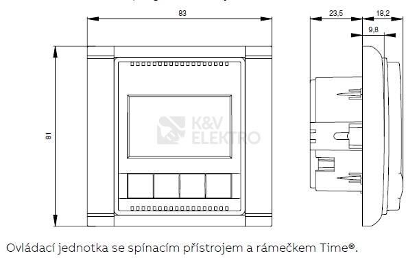 Obrázek produktu ABB Time, Time Arbo termostat pokojový titanová 3292E-A10301 08 programovatelný 1