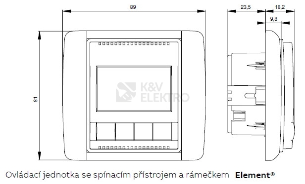 Obrázek produktu ABB Time, Time Arbo termostat pokojový titanová 3292E-A10301 08 programovatelný 2