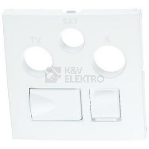 Efapel LOGUS 90 kryt zásuvky R-TV-SAT RJ45 Cat. 6 UTP 90770 TBR - bílá