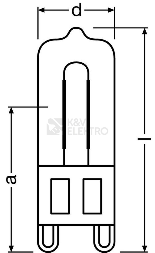 Obrázek produktu Halogenová žárovka OSRAM HALOPIN 66760 ECO 60W G9 1