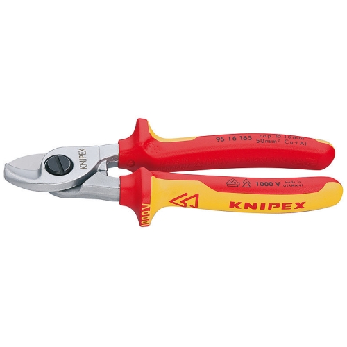 Levně Kabelové nůžky Knipex 95 16 165 do VDE 1000V 165mm do průměru 15mm nebo 50mm2
