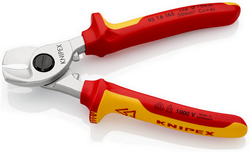 Kabelové nůžky Knipex 95 16 165 do VDE 1000V 165mm do průměru 15mm nebo 50mm2