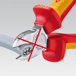 Obrázek produktu Kabelové nůžky Knipex 95 16 165 do VDE 1000V 165mm do průměru 15mm nebo 50mm2 1