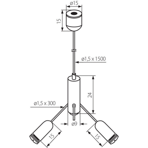 Ocelové lanko pro zavěšení svítidel Kanlux ROPE-NT 150 07870