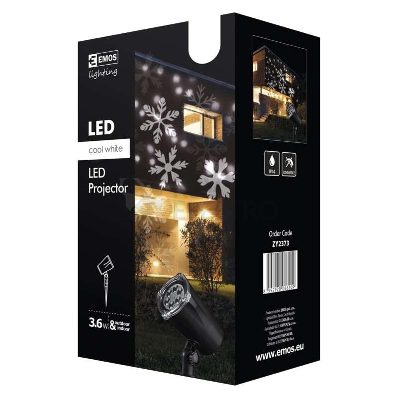Obrázek produktu Vánoční osvětlení EMOS DCPC04 ZY2373 LED dekorativní projektor vločky 1
