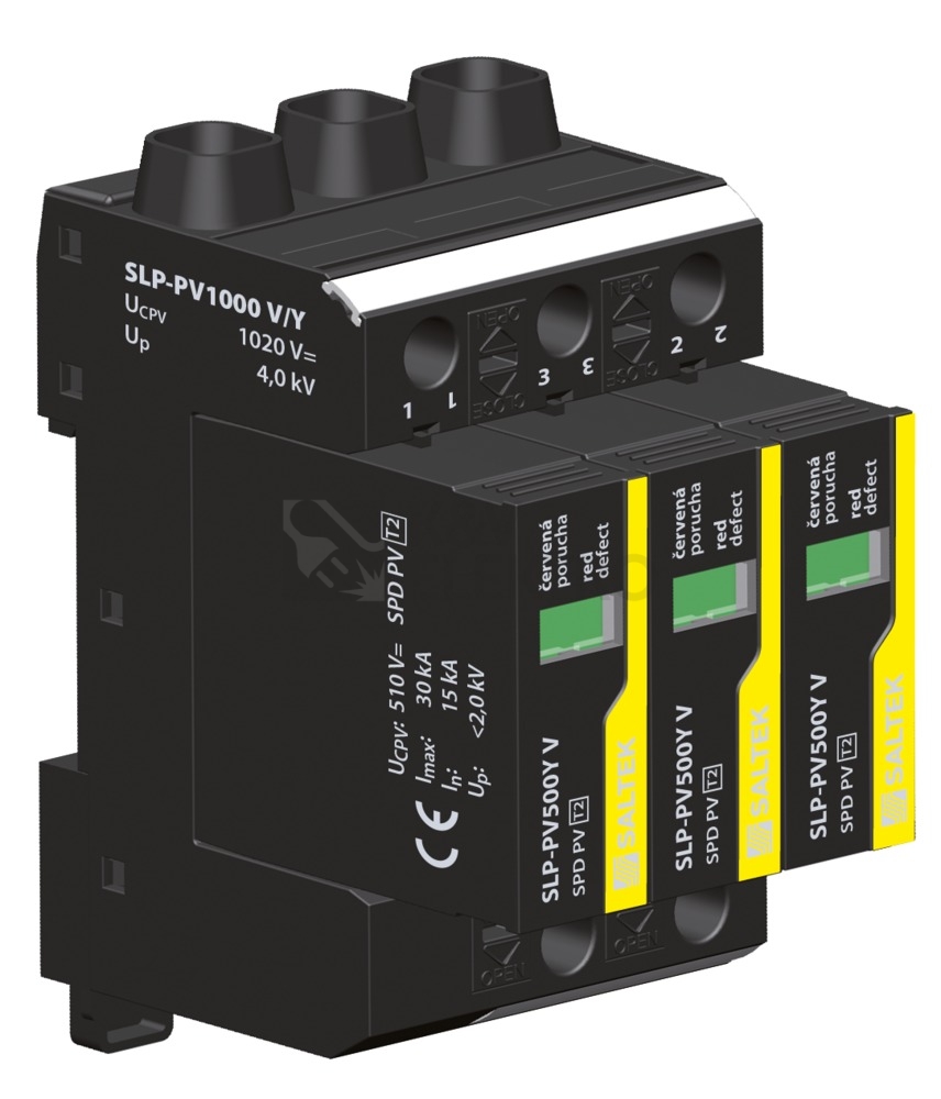 Obrázek produktu Svodič přepětí SLP-PV1000V/Y pro fotovoltaické systémy 0
