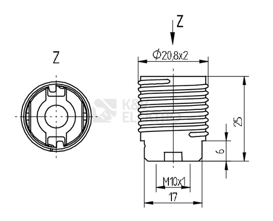 Obrázek produktu Čepička pro objímku G9 M10x1 BJB 25.934.-301.51 1