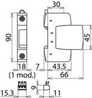 Svodič přepětí DEHNguard S FM 1p Uc 275V AC 952087 (obrázek 4)
