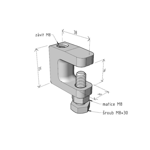 Držák závitové tyče Arkys Merkur 2 DZM 9 GZ ARK-214090