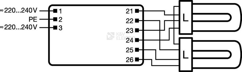 Obrázek produktu Elektronický předřadník OSRAM QTP-DL 2X55/220-240GII 3