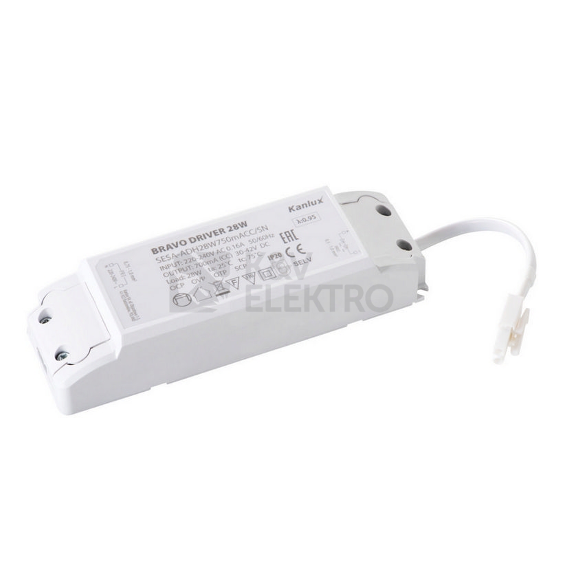 Obrázek produktu  LED driver Kanlux BRAVO DRIVER 28W 750mA 30-42V 28029 0