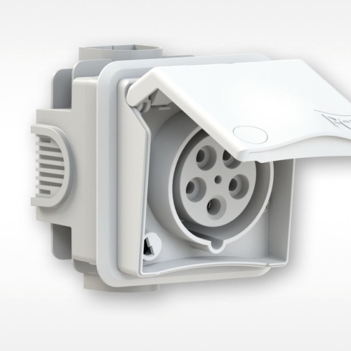 Zásuvka pod omítku PCE 895-6V 32A/5P/400V IP44