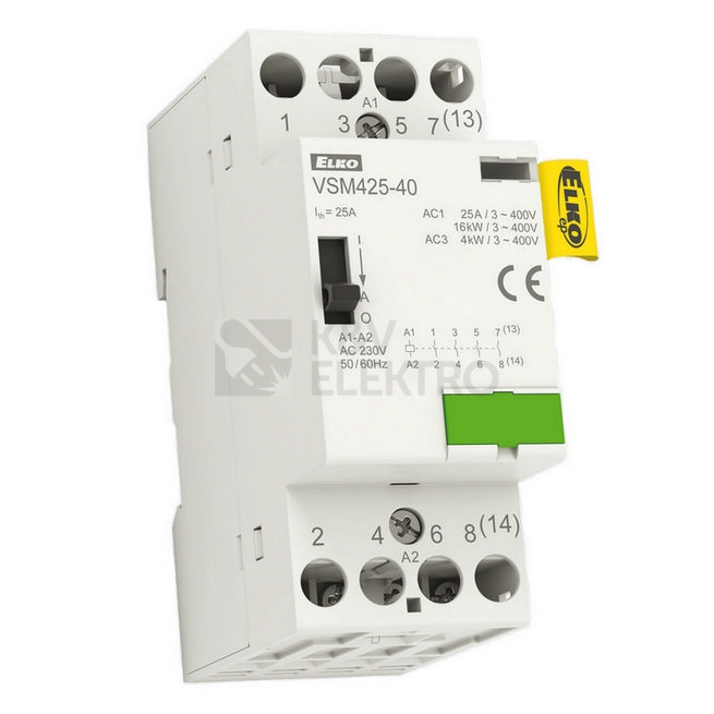 Obrázek produktu Instalační stykač Elko EP VSM425-40 4x25A 230V s manuálním ovládáním 209970700065 0