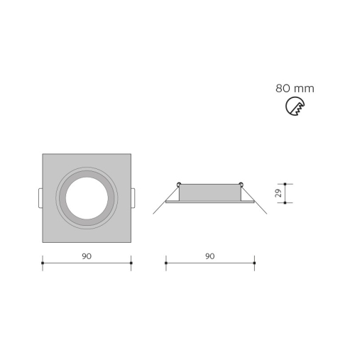 Podhledové svítidlo Panlux HPD-HR50/AL stříbrná