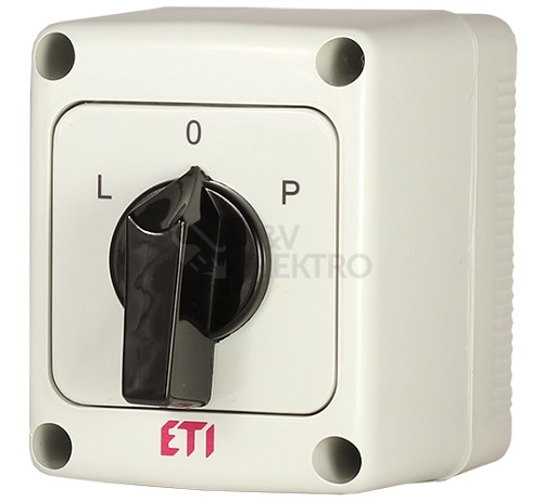 Obrázek produktu Vačkový spínač ETI CS 16 11 U L0PPN 16A/3P reverzační L-0-P 004773207 0