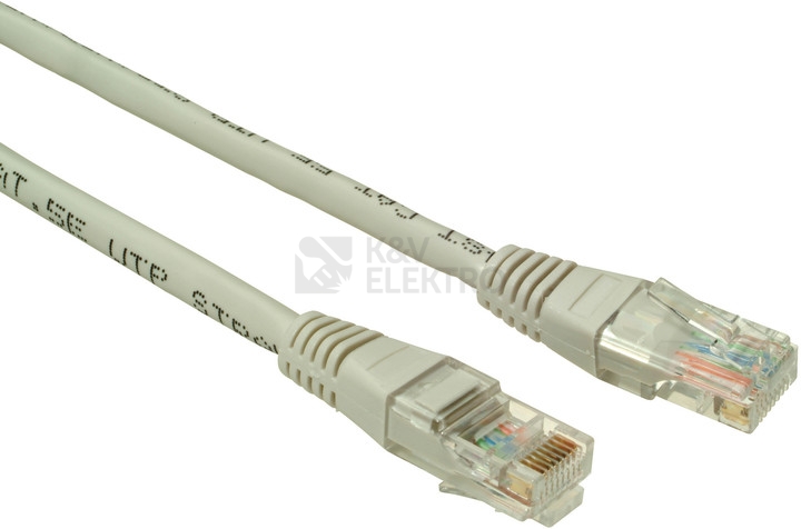 Obrázek produktu Síťový datový kabel Solarix C5E-155GY-1MB CAT5E UTP 1m (patchkabel) 0