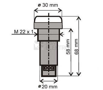 Obrázek produktu KONTR. HIS-99 G 24VAC/DC ZELENA 1