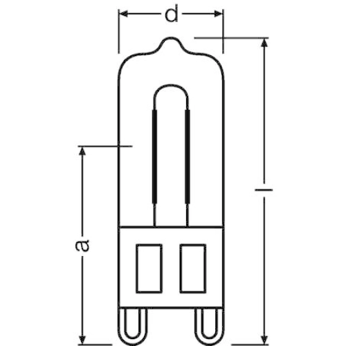 Halogenová žárovka OSRAM HALOPIN 66733 ECO 33W G9 (obrázek 3)