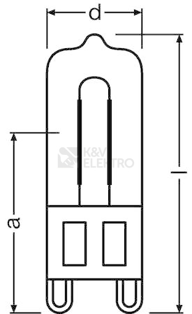 Obrázek produktu Halogenová žárovka OSRAM HALOPIN 66733 ECO 33W G9 2
