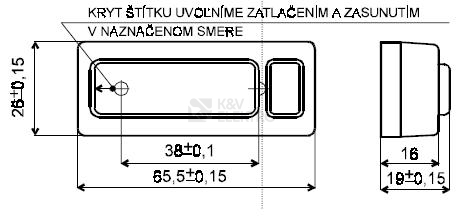 Obrázek produktu Tlačítko zvonkové šedé TESLA 4FK 461 02.10 1