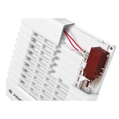 Axiální koupelnový ventilátor s automatickou žaluzií a časovým doběhem VENTS 100MAT 1009013