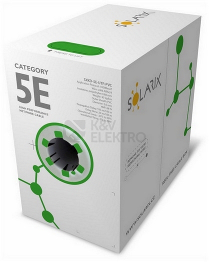Obrázek produktu UTP kabel Solarix SXKD-5E-UTP-PVC (z boxu 305m) 1