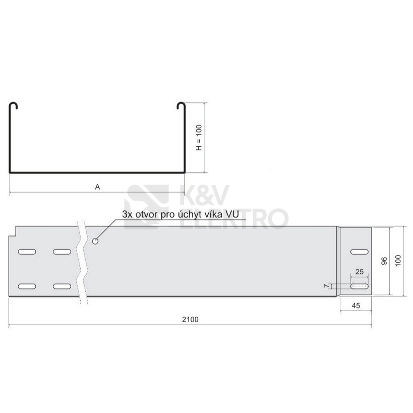 Obrázek produktu KAB. ZLAB 2M MARS NKZIN 100X125X0.70 S 2