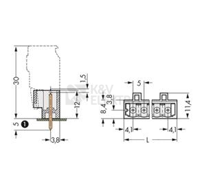 Obrázek produktu KONEKTOR 10P SEDY 5MM 721-140/001-000 1