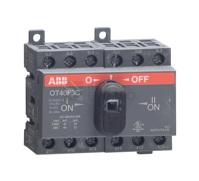 Obrázek produktu Přepínač sítí ABB OT40F3C 40A 1SCA104913R1001 0