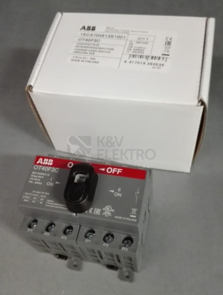 Obrázek produktu  Přepínač sítí ABB OT40F3C 40A 1SCA104913R1001 2