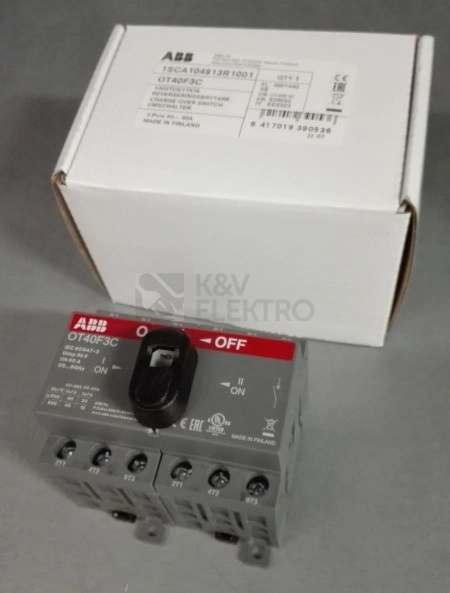 Obrázek produktu Přepínač sítí ABB OT40F3C 40A 1SCA104913R1001 2