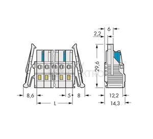 Obrázek produktu KONEKTOR 12P SEDY 5MM 721-112/037-000 1