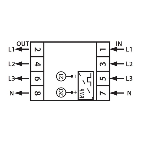 Elektroměr DTS 353-L 4,5mod. LCD,3F 80A, 1tarif /AM 031L/ 1000883 (obrázek 3)